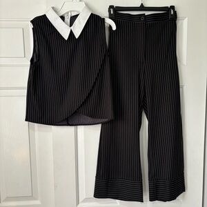 Black and White Striped Jazz Costume pants and shirt